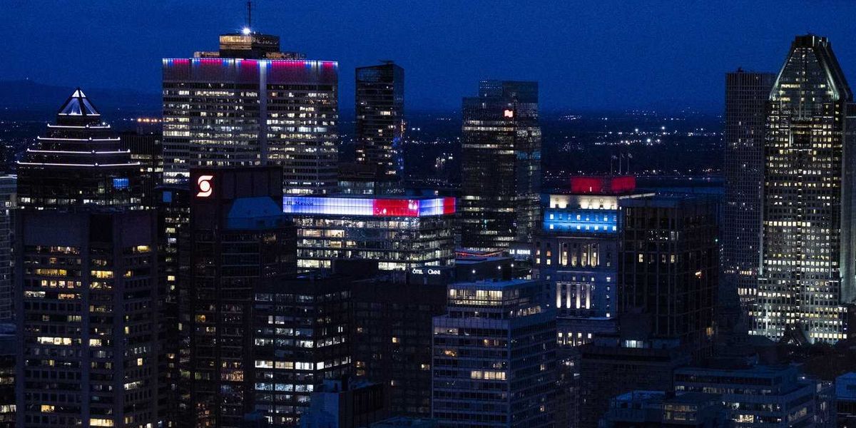 Habs fever: Montreal’s skyline lights up blue, white, red