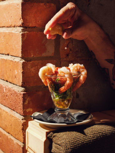 Black tiger shrimp with house-made cocktail sauce