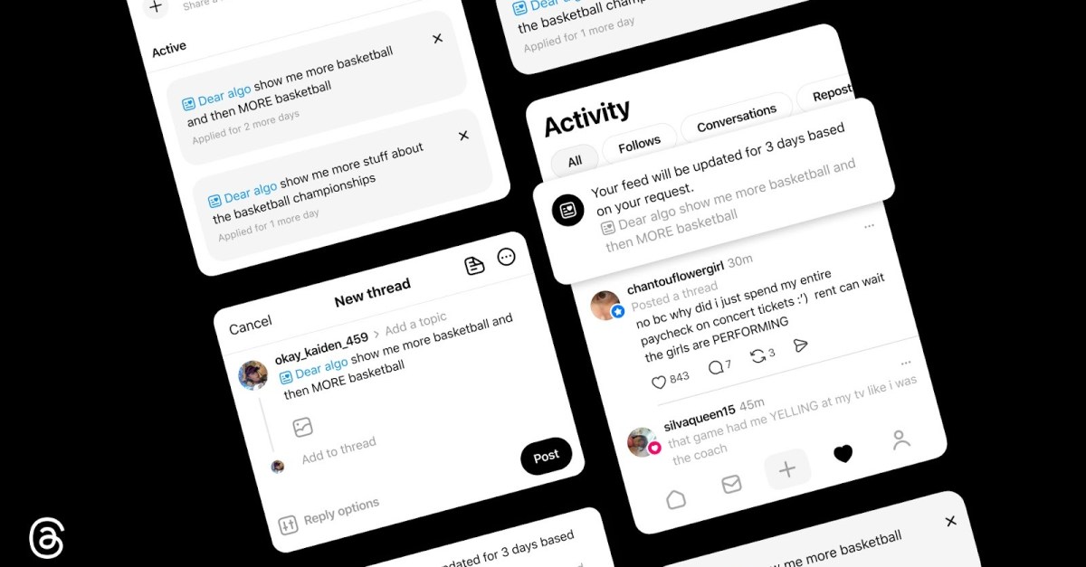 Threads’ new “Dear Algo” feature lets you tell the algorithm what you want to see Threads’ new “Dear Algo” feature lets you tell the algorithm what you want to see